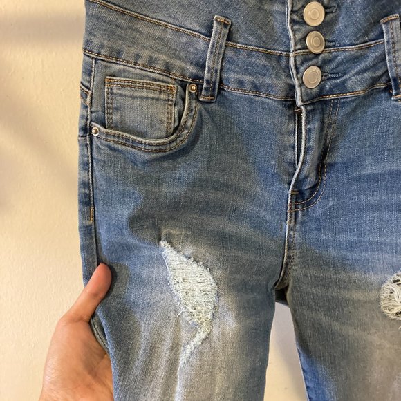 RIPPED SKINNY JEANS - Picture 8 of 16